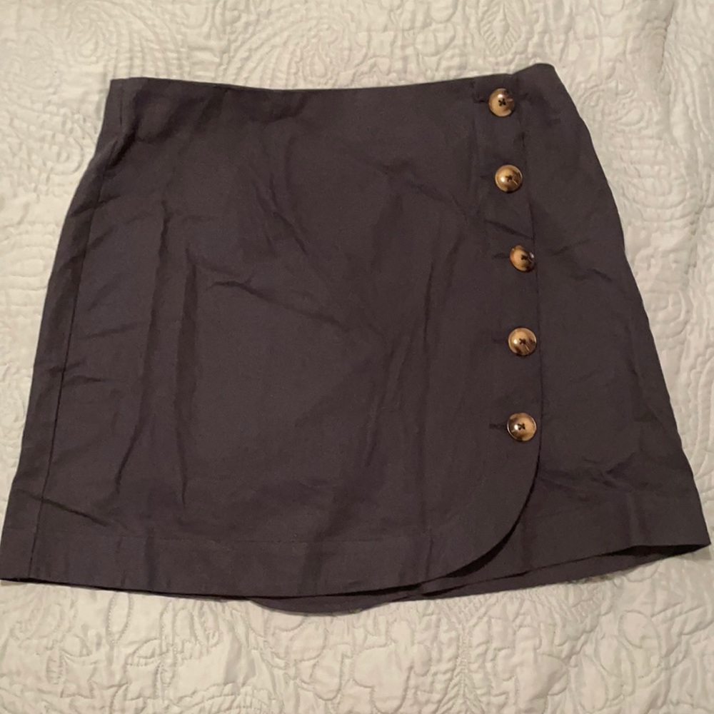 Altar’d State navy blue skirt with buttons, large